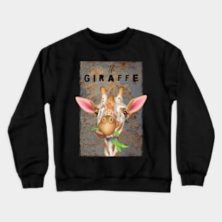 Funny Elegant Giraffe Crewneck Sweatshirt